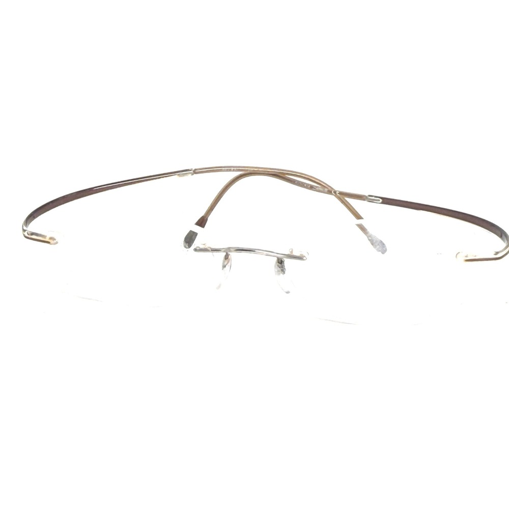 Silhouette Rimless Eyeglasses Frame Austria Gold Brown Titanium 6668 6057 49-17